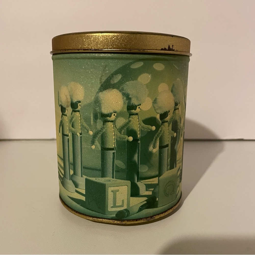 Vintage Charles Chips Music Box Tin, Toy Soldier Design, by I.P. “Dip” Dippery